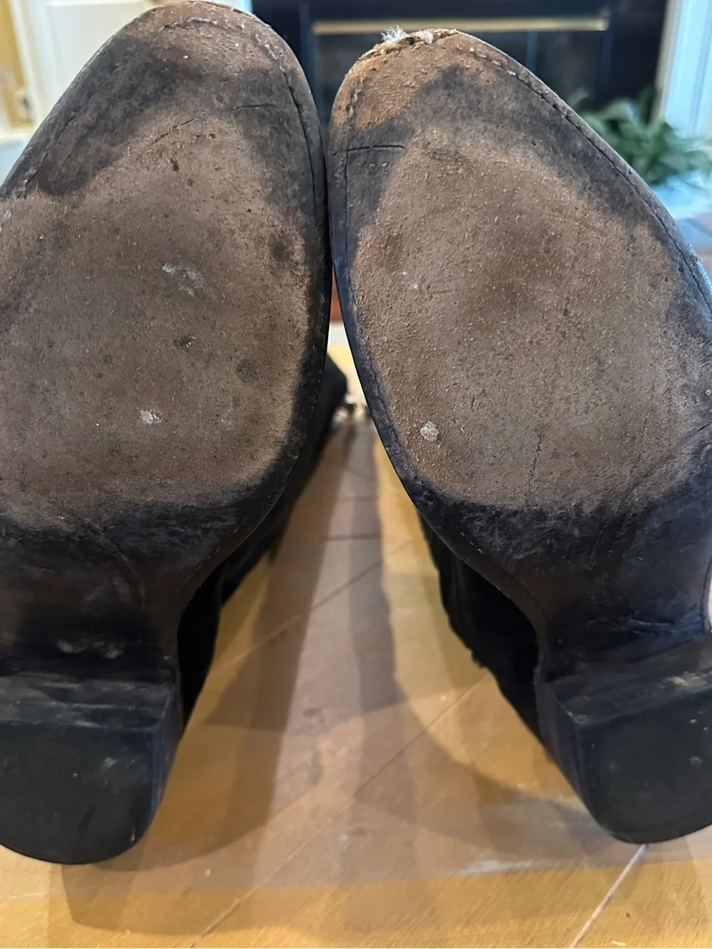Authentic Liberty Black tall Western boots in black suede leather! 🤠🖤